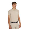 Herren-Trainingspolo Equestro mit kontrastierenden Details, kurze Ärmel - Oxford tan / weiß