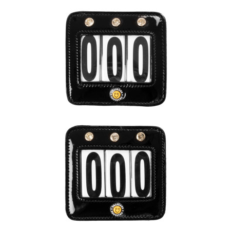 Equestro-Wettbewerbsnummernhalter mit Kristallen