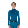 Unisex-Kinder-Baselayer Equestro aus Funktionsstoff - Koralle Blau/Weiß
