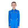 Unisex-Kinder-Baselayer Equestro x FISE - Blau aus Savoyen