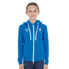 Unisex-Kinder-Hoodie aus Fleece Equestro x FISE - Blau aus Savoyen