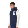 Herren-Sweatshirt Equestro Institutional zweifarbig mit Frontreißverschluss - Marineblazer / Antikweiß