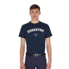 Herren-T-Shirt Equestro Horse Club aus Baumwolle mit kurzen Ärmeln - Marine