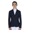 Kinder-Turnierjacke Equestro, Slim-Fit, drei Knöpfe - Marineblazer