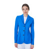 Damen-Turnierjacke Equestro x FISE mit drei Knöpfen - Blau aus Savoyen