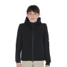 Unisex-Kinderjacke Equestro aus Nylon, wasserdicht und winddicht - Schwarz
