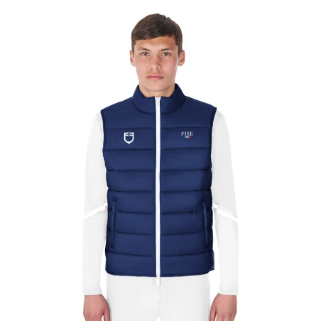 Herrenweste ohne Ärmel Equestro x FISE, Slim-Fit