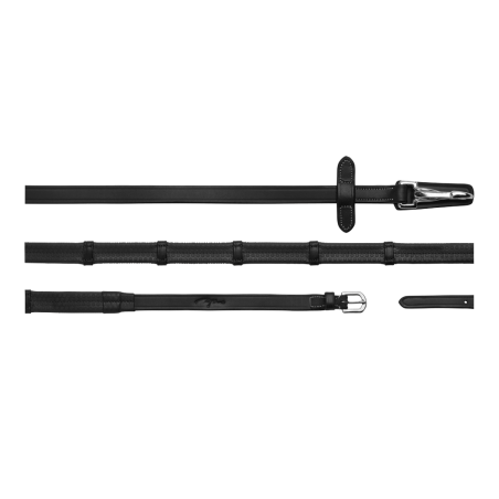 Gummizügel 5/8" Dy'on Working Kollektion mit Lederstoppern und Karabiner
