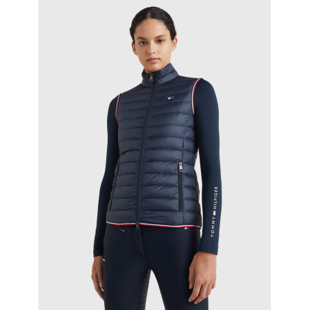 Leichte ärmellose Damenweste Tommy Hilfiger Equestrian aus recycelter Daune