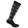 Equithème Argyle Damen Socken - Schwarz / Grau