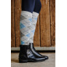 Equithème Argyle Damen Socken - Hellgrau / Himmelblau