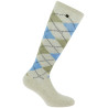 Equithème Argyle Damen Socken - Beige / Himmelblau