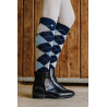 Equithème Argyle Damen Socken - Marineblau / Himmelblau
