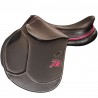 Doppelsitz-Sattel Saumur personalisiert Privilege Equitation - Braun / Rosa