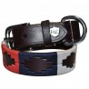 Hundehalsband Flags & Cup CHUKKA - Braun / Blau / Rot