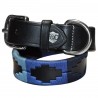 Hundehalsband Flags & Cup CHUKKA - Schwarz / Marine / Himmelblau
