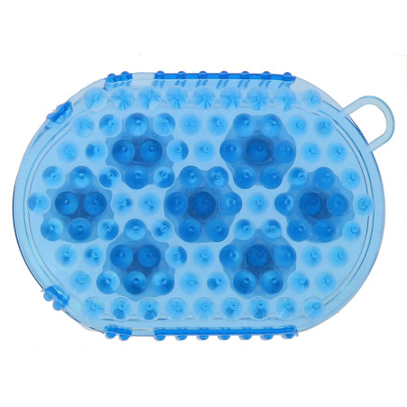 Doppelseitiger Striegel- und Massagehandschuh