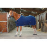 Polarfleece-Decke Riding World mit Kreuzgurten 230 g - Marine / Himmelblau
