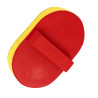 Striegel mit integriertem Schwamm - Rot