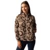 Damen-Fleecejacke Horze Ariana - Brauner Print