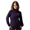 Damen-Anorak-Fleecepullover Horze Frieda - Schwarze Tollkirsche