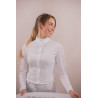 Wettkampf-Poloshirt Pénélope Las Honey langärmelig - Weiß