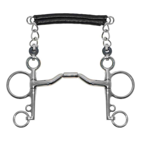 Pelham-Gebiss Metalab Elite gebogen mit langen Schenkeln