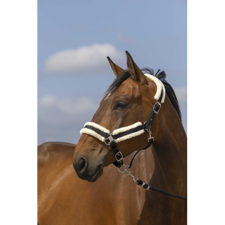 Halfter Equithème Nylon Lammfell