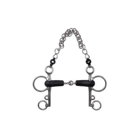 Pelham-Gebiss Metalab gebrochenes Gummi