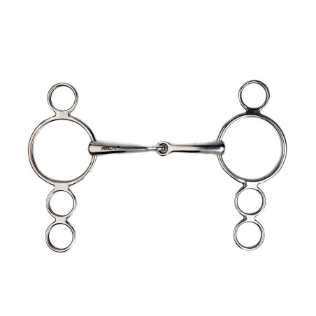 Verstellbare Metalab-Trense mit 4 Ringen