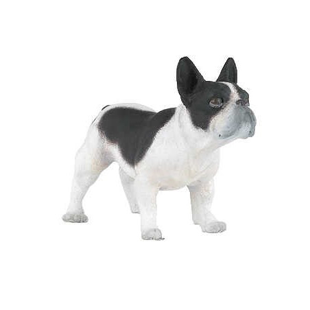 Französische Bulldogge Figur schwarz-weiß Papo