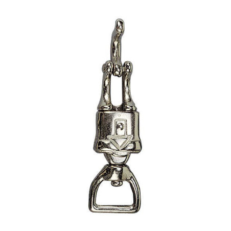 Panik-Karabiner mit quadratischem Auge, drehbar, 25 mm