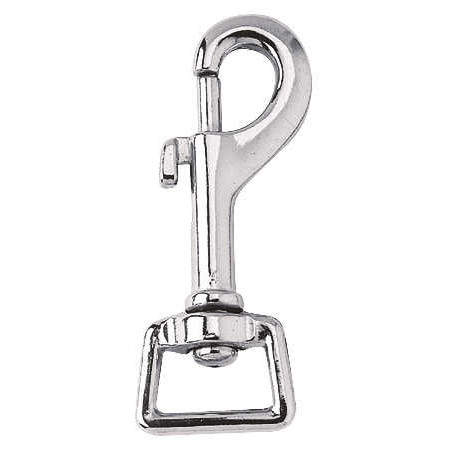 Karabinerauge 20 mm quadratisch vernickelter Stahl