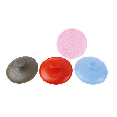 Runde Kunststoff-Striegel mit Noppen