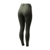 Winterreitleggings Damen Vollbesatz Horze Dea - Grün Scarabäus