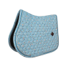 Kentucky Spring-Sattelpad Velvet Hahnentritt - Marine / bunt