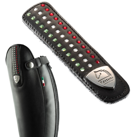 Austauschbare Riemen mit italienischer Flagge und Strasssteinen