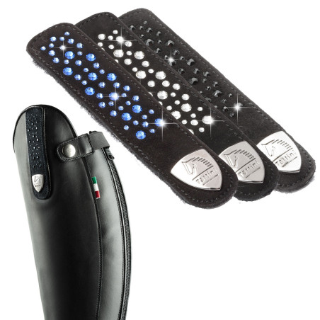 Austauschbare Wildlederriemen mit unregelmäßigen Strasssteinen