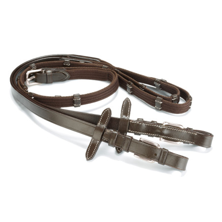 Daslö-Zügel aus Gurtband mit Messingschnallen Pony