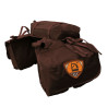 Tattini Trek Dreifach-Satteltasche aus Cordura - Braun