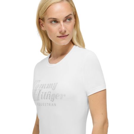Kurzarm-T-Shirt mit Strass Tommy Hilfiger Equestrian Malibu Damen