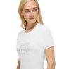 Kurzarm-T-Shirt mit Strass Tommy Hilfiger Equestrian Malibu Damen - Optisches Weiß