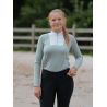 Damen-Langarm-Poloshirt Le Sabotier Ysance - Minze