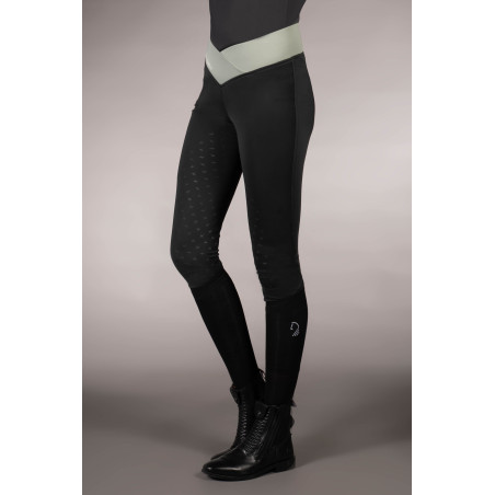 Damenreitleggings Lauria Garrelli Limone mit Vollbesatz aus Silikon