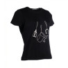 Damen-T-Shirt HKM Elements kurzarm - Schwarz
