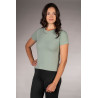 Damen-T-Shirt Lauria Garrelli Limone mit kurzen Ärmeln - Salbei