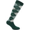 Equithème Argyle Damen Socken - Dunkelgrün / Hellgrün