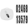 Startnummer 4-stellig Equithème Rechteck - Weiß