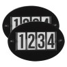 Imperial Riding Basic Startnummer mit Schnellverschluss, 2 Stück - Schwarz
