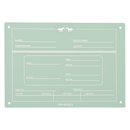 Stalltürschild German HV Polo Polo
